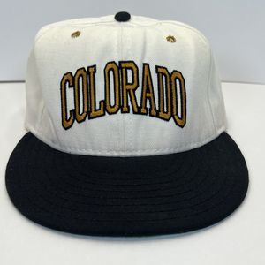 Vintage Colorado Buffaloes Hat Cap 7 5/8 White Pro Line Men Y2K Made in USA